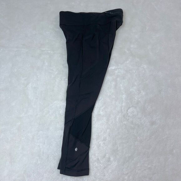 Lululemon Womens Black Crop Leggings Leggings 23" Size 4 Small - Picture 9 of 9